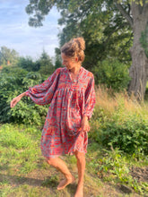 Load image into Gallery viewer, Vintage Sari Silk Dress Rose