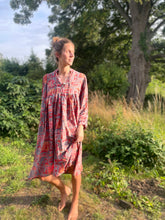 Load image into Gallery viewer, Vintage Sari Silk Dress Rose