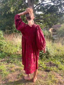 Vintage Sari Silk Dress Pink