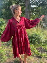 Load image into Gallery viewer, Vintage Sari Silk Dress Pink
