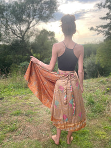 Vintage Silk Sari Skirt