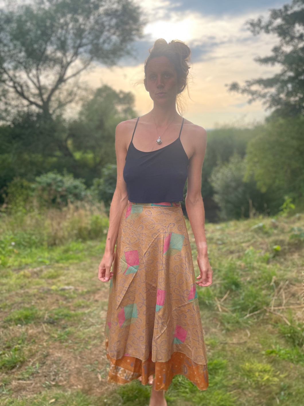 Vintage Silk Sari Skirt