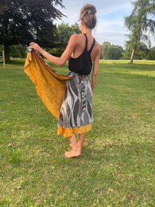 Vintage Silk Sari Skirt